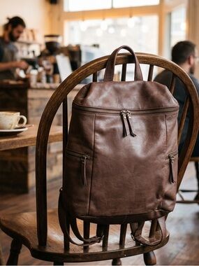 Vilenca Holland Soft Leather  Backpack Boho minimalist